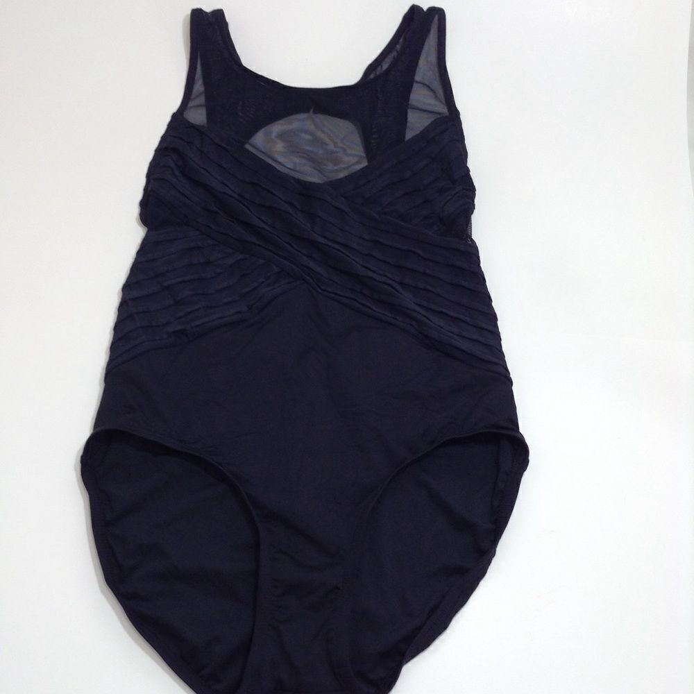 Carmen Marc Valvo Black CutOut One Piece Swimwear Size 8